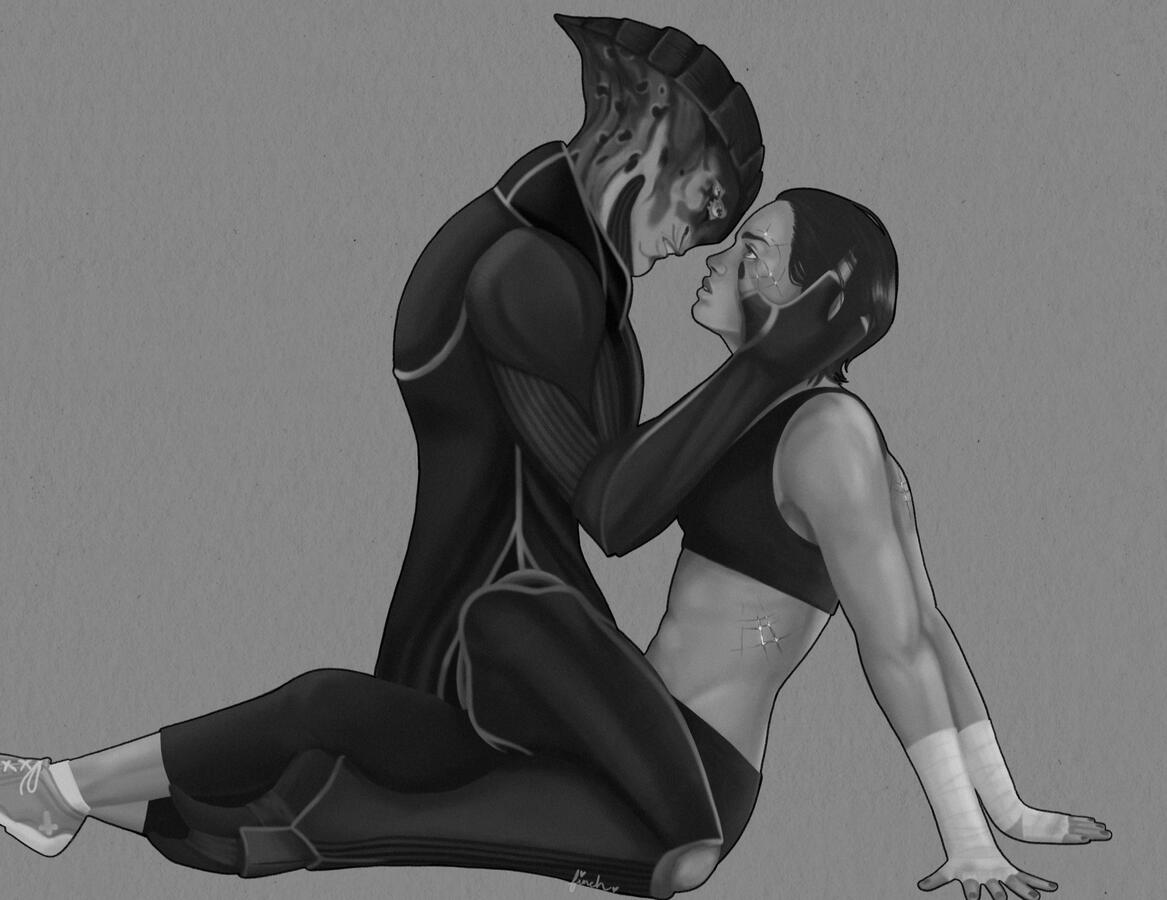 Style: Grayscale - SFW Duo - Flat Background Style: Grayscale - SFW Duo - Flat Background